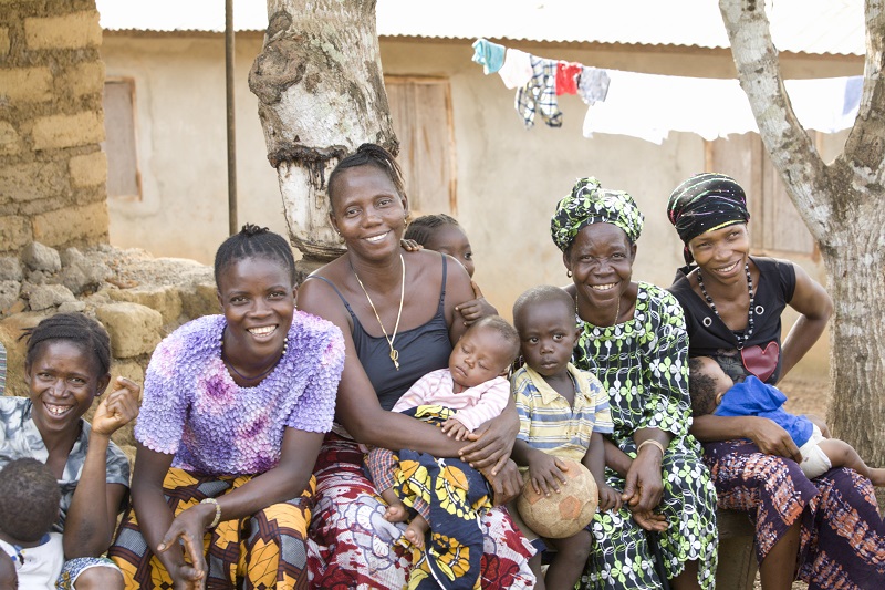 Mothers and children at a health forum in Port Loko, Sierra Leone (Credit: BRAC/Jake Lyell)